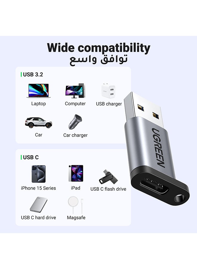 يو جرين محول من USB C إلى  USB 3.0 محول من  USB C أنثى إلى USB ذكر محول  USB C 3.1 بسرعة نقل بيانات تبلغ 5 جيجابايت في الثانية لجهاز ماك برو لعام 2017/2018
آي باد برو 2018/2020 جالاكسي نوت 20 وشواحن اللابتوب - Image 4